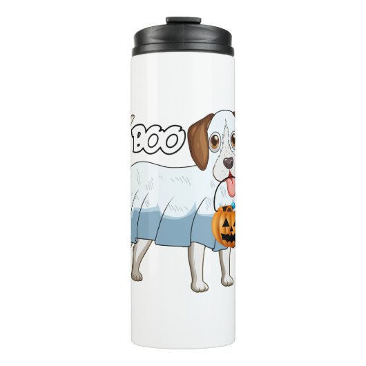 Spookbeagle Halloween-hond Thermosbeker (Voorkant)