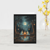 spookboek lezen Camping Gothic Hallowee Kaart (Gele Bloem)