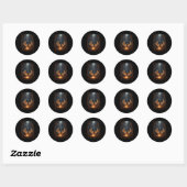 spookboek lezen Camping Gothic Hallowee Ronde Sticker (Vel)