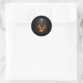 spookboek lezen Camping Gothic Hallowee Ronde Sticker (Tas)