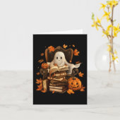  Spookboek Lezen Pompoen Gothic Hallowee Kaart (Gele Bloem)