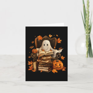  Spookboek Lezen Pompoen Gothic Hallowee Kaart