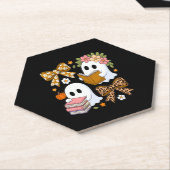 Spookboeken Halloween Bloemen Herfst Halloween Kartonnen Onderzetters (Schuin)