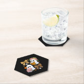 Spookboeken Halloween Bloemen Herfst Halloween Kartonnen Onderzetters (Insitu)