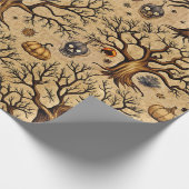  spookbomen & pompoenlantaarns Patroon Cadeaupapier (Hoek)