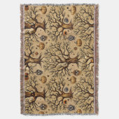  spookbomen & pompoenlantaarns Patroon Deken (Voorkant Verticaal)