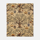  spookbomen & pompoenlantaarns Patroon Fleece Deken (Voorkant)