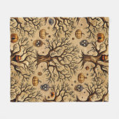  spookbomen & pompoenlantaarns Patroon Fleece Deken (Voorkant (Horizontaal))