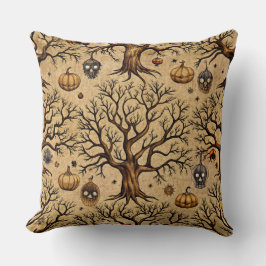  spookbomen & pompoenlantaarns Patroon Kussen