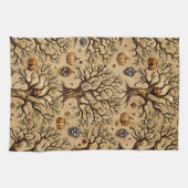  spookbomen & pompoenlantaarns Patroon Theedoek (Horizontaal)