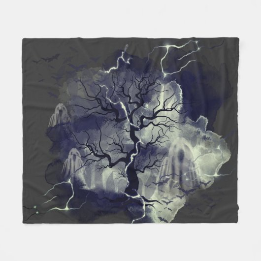 Spookboom Fleece Deken (Voorkant (Horizontaal))