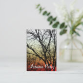 spookboom in de herfst visitekaartje (Staand voorkant)
