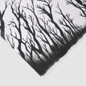 Spookbos enachtige bomen donkere schaduwen ontkopp tissuepapier (Detail)