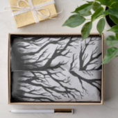 Spookbos enachtige bomen donkere schaduwen ontkopp tissuepapier (Geschenk)