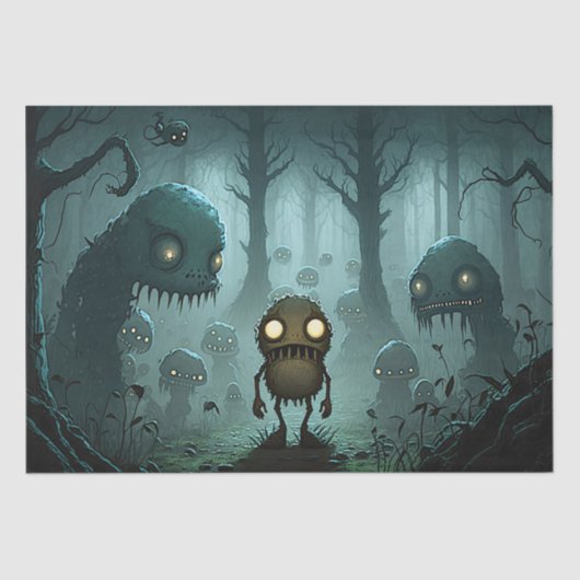 Spookbos - Spooky Monsters Tissuepapier (Voorkant)