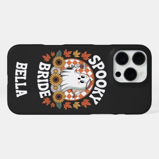 Spookbruid Geest Halloween Persoonlijk iPhone Hoesje (Achterkant horizontaal)