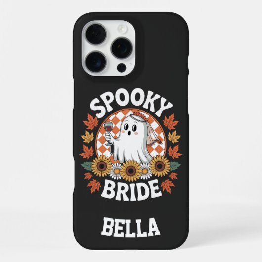 Spookbruid Ghost Halloween Persoonlijk iPhone Hoesje (Achterkant)