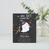 Spookbudget Halloween Baby Shower Uitnodiging (Staand voorkant)