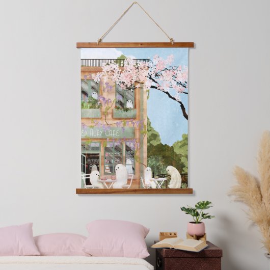 spookcafé hangend wandkleed (Slaapkamer)