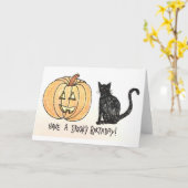 Spookdag Kaart (Gele Bloem)