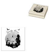 Spookdecoratie van Hauntingly Fun Rubberstempel (Gestempeld)