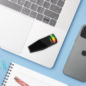 spookdetector sticker (Laptop met iPhone)