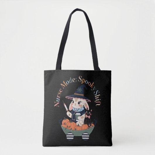 Spookdienst Verpleegster Modus Tote Bag (Voorkant)