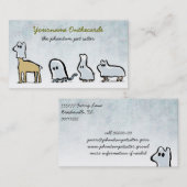 spookdieren ( gezelschapsdieren ) visitekaartje (Voorkant / Achterkant)
