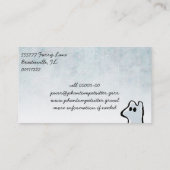 spookdieren ( gezelschapsdieren ) visitekaartje (Achterkant)