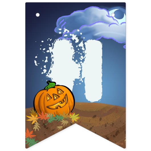 Spookdieren Happy Halloween Sign Vlaggetjes (Tweede vlag)