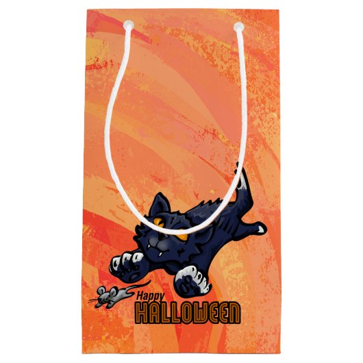 Spookdieren Kat en muis Klein Cadeauzakje (Voorkant)