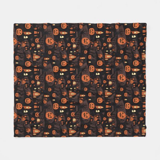 Spookdorp fleece deken (Voorkant (Horizontaal))