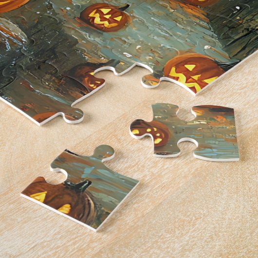 Spookdorp puzzel legpuzzel (Zijkant)