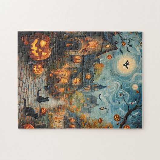 Spookdorp puzzel legpuzzel (Horizontaal)