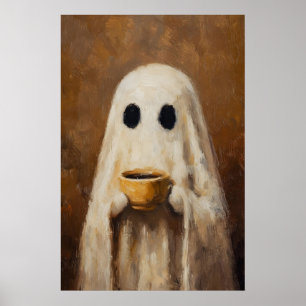 Spookdrinkt koffieprint spooky gotische keuken poster