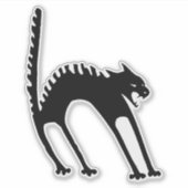 Spooked cat Halloween illustratie Sticker (Voorkant)