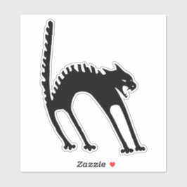 Spooked cat Halloween illustratie Sticker