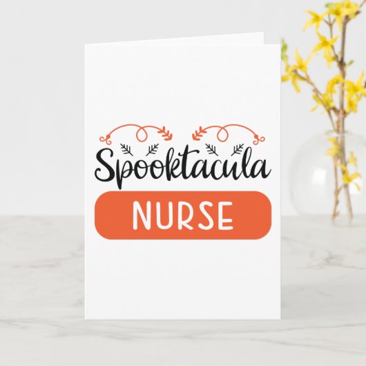 Spooketacula Nurse Kaart (Gele Bloem)