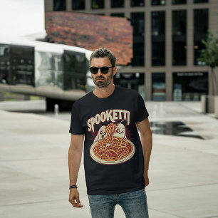 Spooketti Grappige Halloween Spaghetti Eten Pun Tri-Blend Shirt