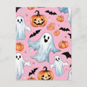 Spookfeest in het roze briefkaart (Voorkant)