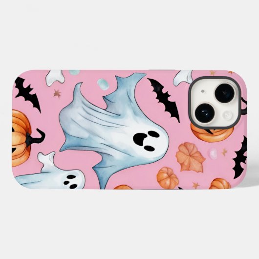 Spookfeest in het roze Case-Mate iPhone case (Achterkant (horizontaal))