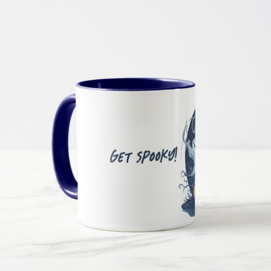 Spookfeesten op het kerkhof mok (Voorkant links)