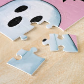 Spookfeestje in roze legpuzzel (Zijkant)
