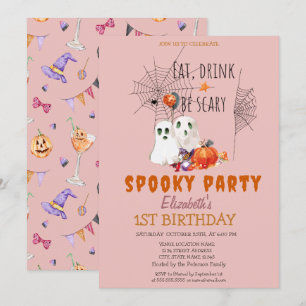 Spookfeestje Verjaardagsuitnodiging Kaart