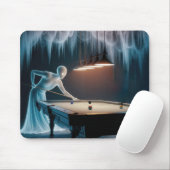 Spookfiguren spelen pool muismat (Met muis)