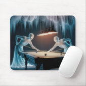 Spookfiguren spelen pool muismat (Met muis)