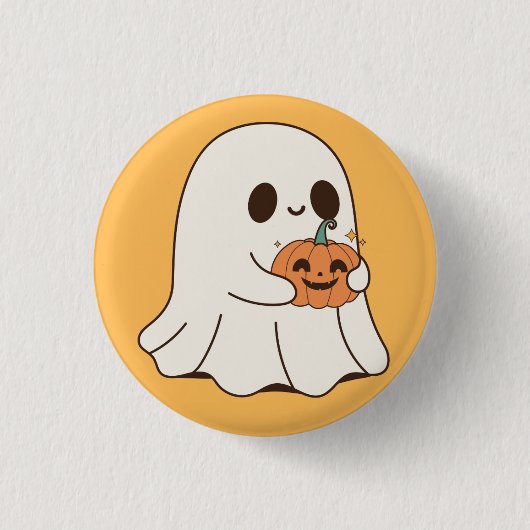 Spookgeest Ronde Button 3,2 Cm (Voorkant)