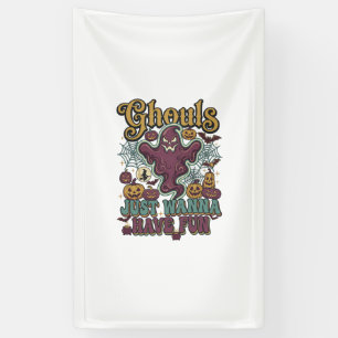 Spookgeesten Willen Alleen Maar Pret Hebben Geest Spandoek