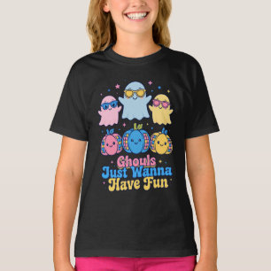Spookgeesten Willen Gewoon Feestvieren Disco Geest T-shirt