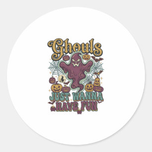 Spookgeesten Willen Gewoon Pret Hebben Geest Pompo Ronde Sticker